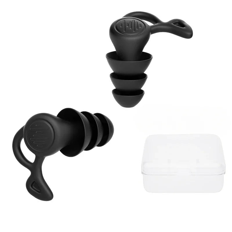 YawnVille 3-Layer Anti Noise Silicone Reusable Earplugs