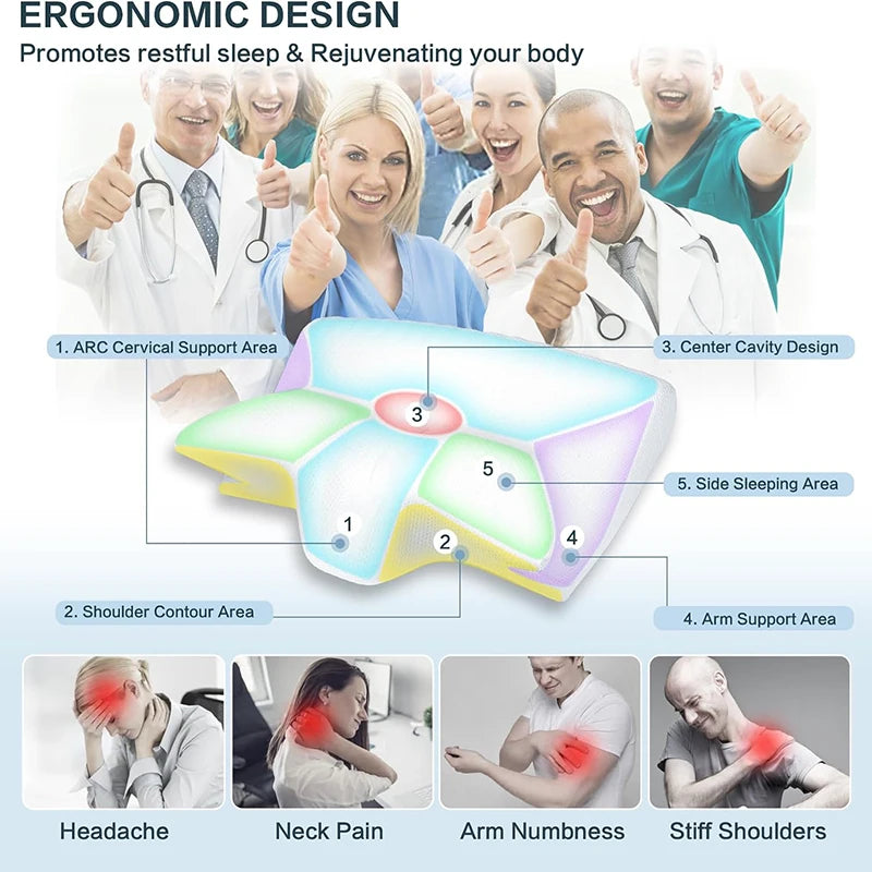 YawnVille Ergonomic Memory Foam Cervical Pillow