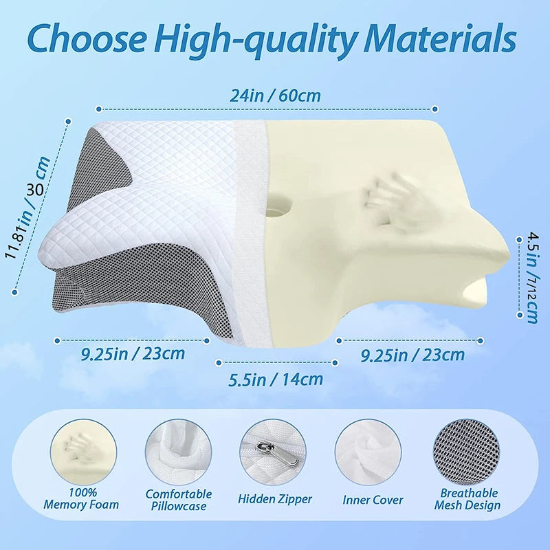 YawnVille Ergonomic Memory Foam Cervical Pillow