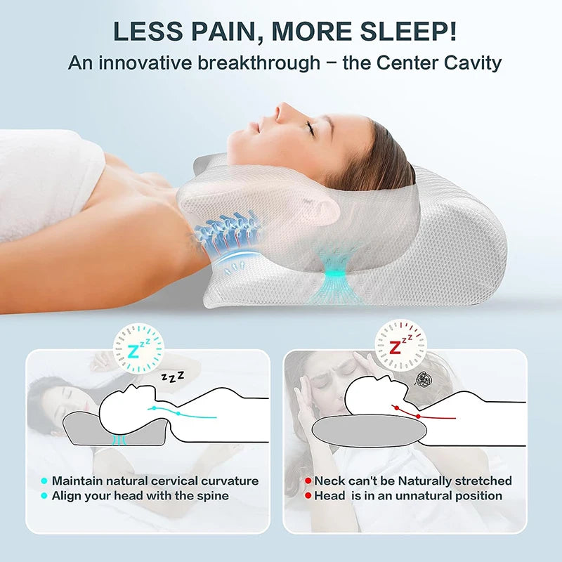 YawnVille Ergonomic Memory Foam Cervical Pillow